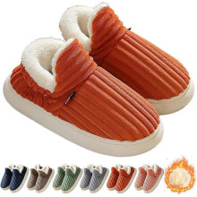 Women's & Men's Winter Warm Plush Slipper Booties, Anti-Slip Indoor/Outdoor Slides – Soft Lined, Thick Sole, Comfortable & Stylish – Compatible