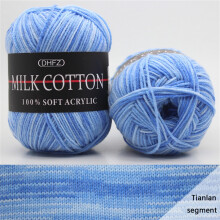 Fil de coton doux et coloré 50 g pour tricot et crochet | Mélange coton-acrylique | Compatible avec des aiguilles n 12-13 (UK)