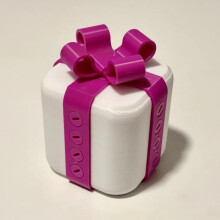 1PC ROCE RED10CM Boîte surprise ronde imprimée en 3D pour la Saint-Valentin, boîte cadeau originale pour les couples et Noël.
