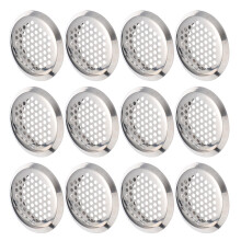 30 Pcs Silver Stainless Steel Vent Cover for Home Ventilation Durable Louver Round Vent 3 Inch