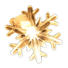 Guirlande lumineuse à 40 LED en forme de flocons de neige, fonctionne sur piles, blanc chaud, décoration de Noël intérieure/extérieure,