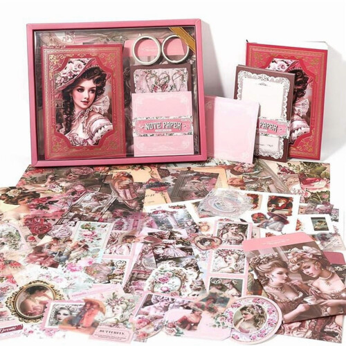 Κιτ vintage scrapbooking, είδη κλασικής τέχνης 140 τεμάχια
