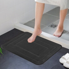 Tapis de salle de bain/cuisine imperméable en polaire, antidérapant, ultra-absorbant, séchage rapide, lavable en machine, mélange de coton