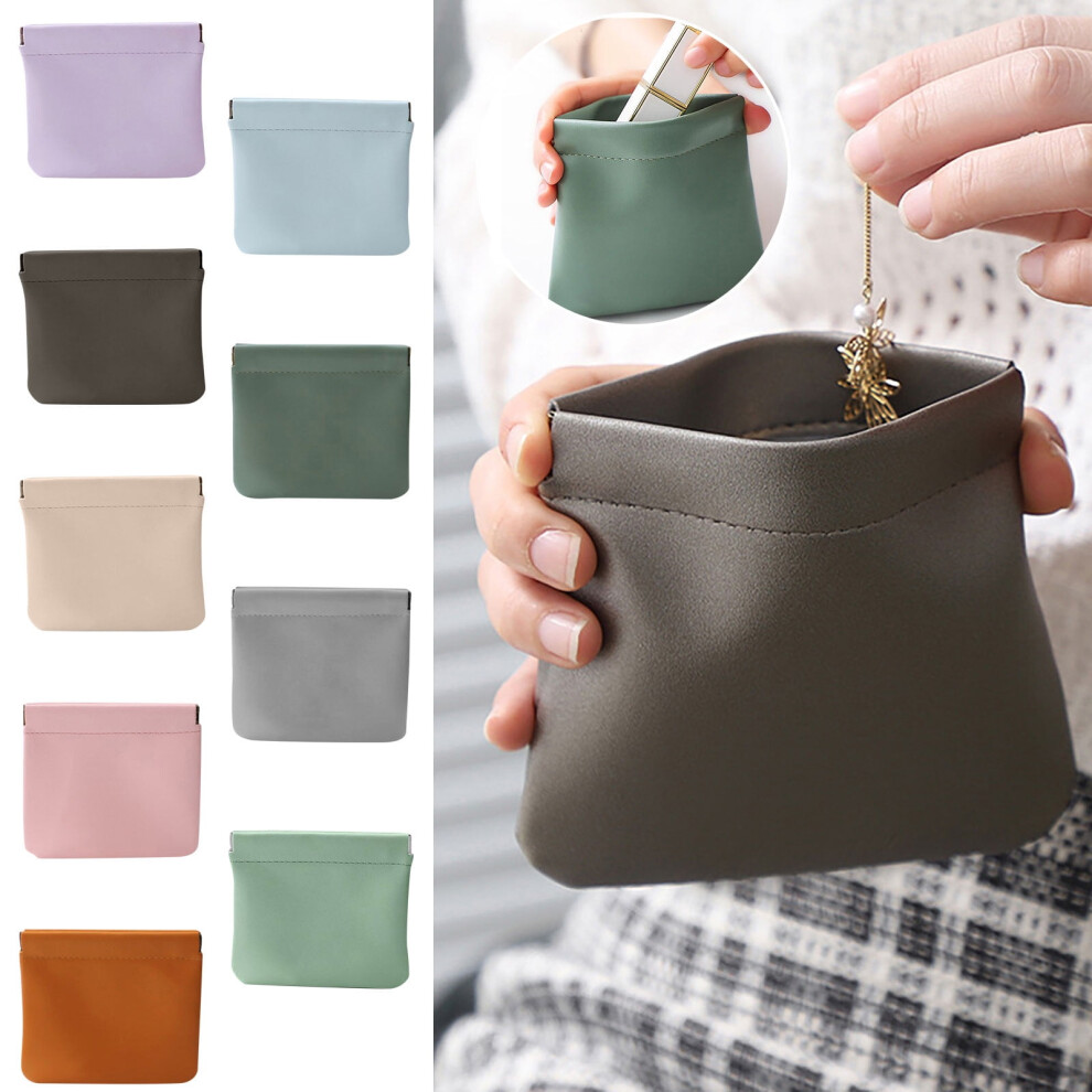 Leather Cosmetic Bag â Toiletry Pouch with Auto-Closure Tab, Compact & Secure, Compatible with Daily Use & Travel