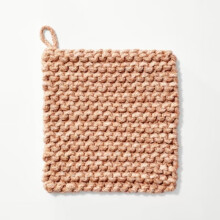 18 cm touwonderzetter gemêleerd terracotta oranje - Omkeerbare geweven pannenlap, keukentextiel, plaatselijk reinigen