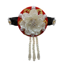 Hermoso aro para el cabello estilo Hanbok con perlas. Tocado tradicional coreano hecho a mano, ideal para eventos culturales y uso diario.