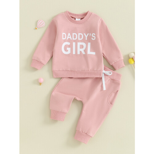 (12-18 Months, Pink) Conjunto de calça o outono. 1