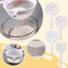 Premium Handheld Flour Sieve Fine Mesh Strainer Kitchen Baking Tool PP Plastic Sifter Essential for Cooking & Baking Home Use 3 Inch