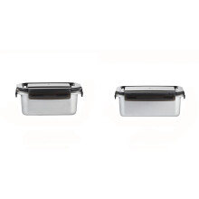 Lot de 2 boîtes à lunch isothermes en acier inoxydable, idéales pour conserver les aliments (type bento), sans BPA.