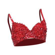 Sequin Corset Punk Costume Push up Bra for Nightclub Belly Dance Show Girls Rave L