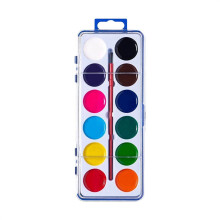 Clearance: 12-Pc Washable Watercolor Set for Kids w/ Brush – Ideal for Home, Classroom & Art Parties
