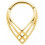 16GA 316L Stainless Steel Triple Cross Pattern Weave Teardrop Shaped Hinged Segment Ring 1
