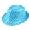 Glitrende pailletter Jazz Fedora Hat – Himmelblå 1