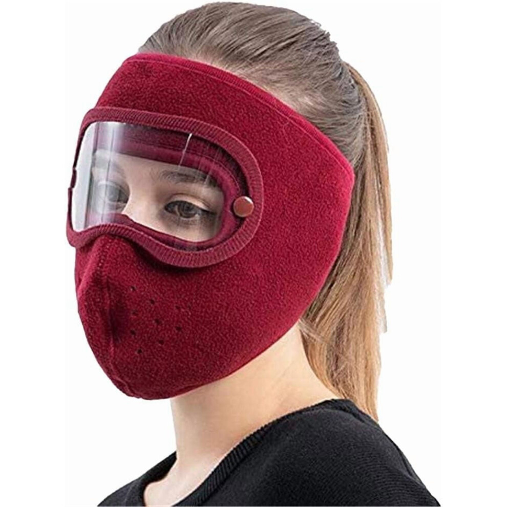 Winter Windproof Face Mask With Detachable Goggles, 908436686648