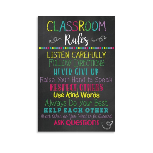 Classroom Rules Poster Back to School Preschool Style