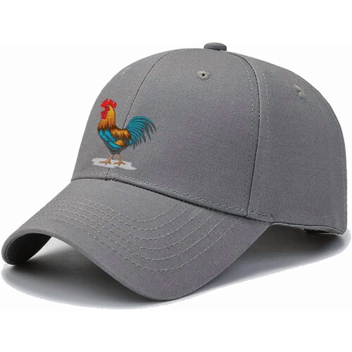 Rooster Broderad Baseballkeps – Justerbar Meshhatt