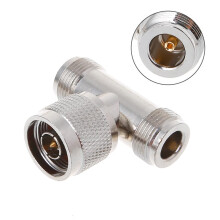 for T Shape N Male To 2 N Female Triple RF Connector 3-way Coaxial Adapter