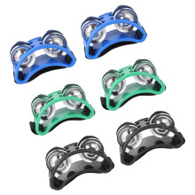 Musical Foot Tambourine 3 Pairs Assorted Color Sound Effects Instrument