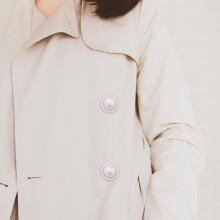 10pcs Round Shaped Button Decorative Use for Clothing White Metal for Handcraft Enthusiasts