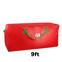 Christmas Tree Storage Bag, Fits Up to 9 ft Tall Artificial Tree, Heavy Duty Waterproof Red Christmas Tree Storage Container with Zipper and Handles