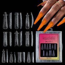 Clearance Sales!120pcs Snake Pattern Full Cover False Nail Tips Gel Nail for Nail Extension Building Gel Nail Design