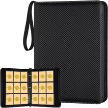4-pocket transaction card holder, high-quality 400 double-sided pocket PU card collection holder, photo album folder