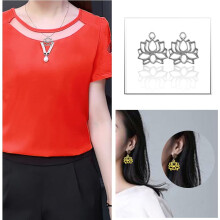100 Stück hohle Lotus-Anhänger – Antikgold &