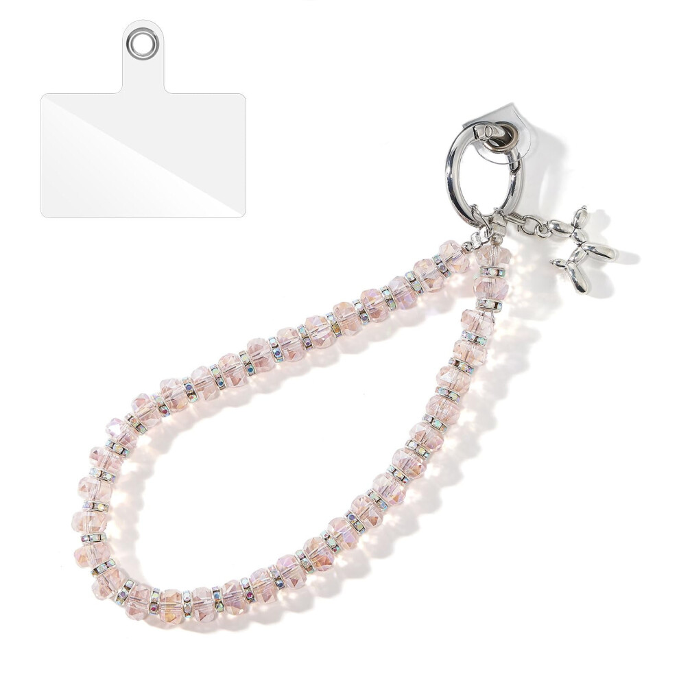 Crystal Beaded Phone Wrist Strap For Women,Phone Charm Cellphone Layard Chain With Tether Tab 9353595568754