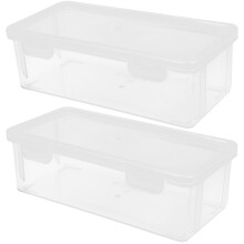 Transparent Airtight Bread Storage Container with Lid for Kitchen Organization Made of PP Material 2pcs