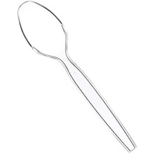 100-Pack Heavy Duty Clear Plastic Spoons – Disposable Cutlery for Parties, Events & Daily Use – Compatible with Comfy Package