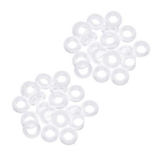 Aloha 20 Pairs (40pcs) Silicone Anti-Slip Eyeglass Retainers – Round, Comfortable, for Kids & Adults (White Semitransparent)