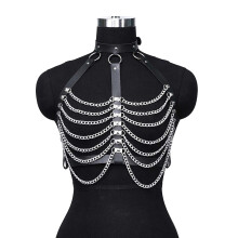 Punk Chest Chain Adjustable Body Jewelry for Festival Streetwear Party Nightclub