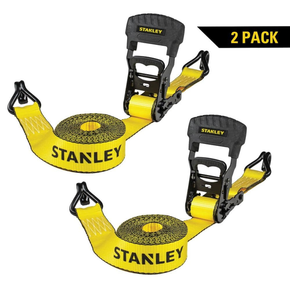 1.5 In. X 16 Ft. Ratchet Straps 3300 Lbs. Break Strength (2-Pack) 9313598133700
