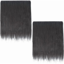 2pcs Black Fox Fur Square 25cm Artificial Shaggy Fabric Patches for Cosplay, DIY, Cushions – Compatible with Sewing & Craft