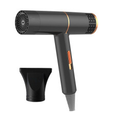 Ionic Hair Dryer 1800W, Hot/Cold Air, 2 Speeds/3 Heat Settings, Negative Ion Fast Drying, 1 Nozzle – Compatible with Salon & Travel (Black)
