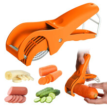 Kitchen Tools Stainless Steel Vegetable And Fruit Slicer Multi Functional Salad Slicer Kitchen Accessories(Orange&Green)