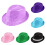 Herre Jazz Fedora Hat med Glitrende Pailletter – Lilla 1