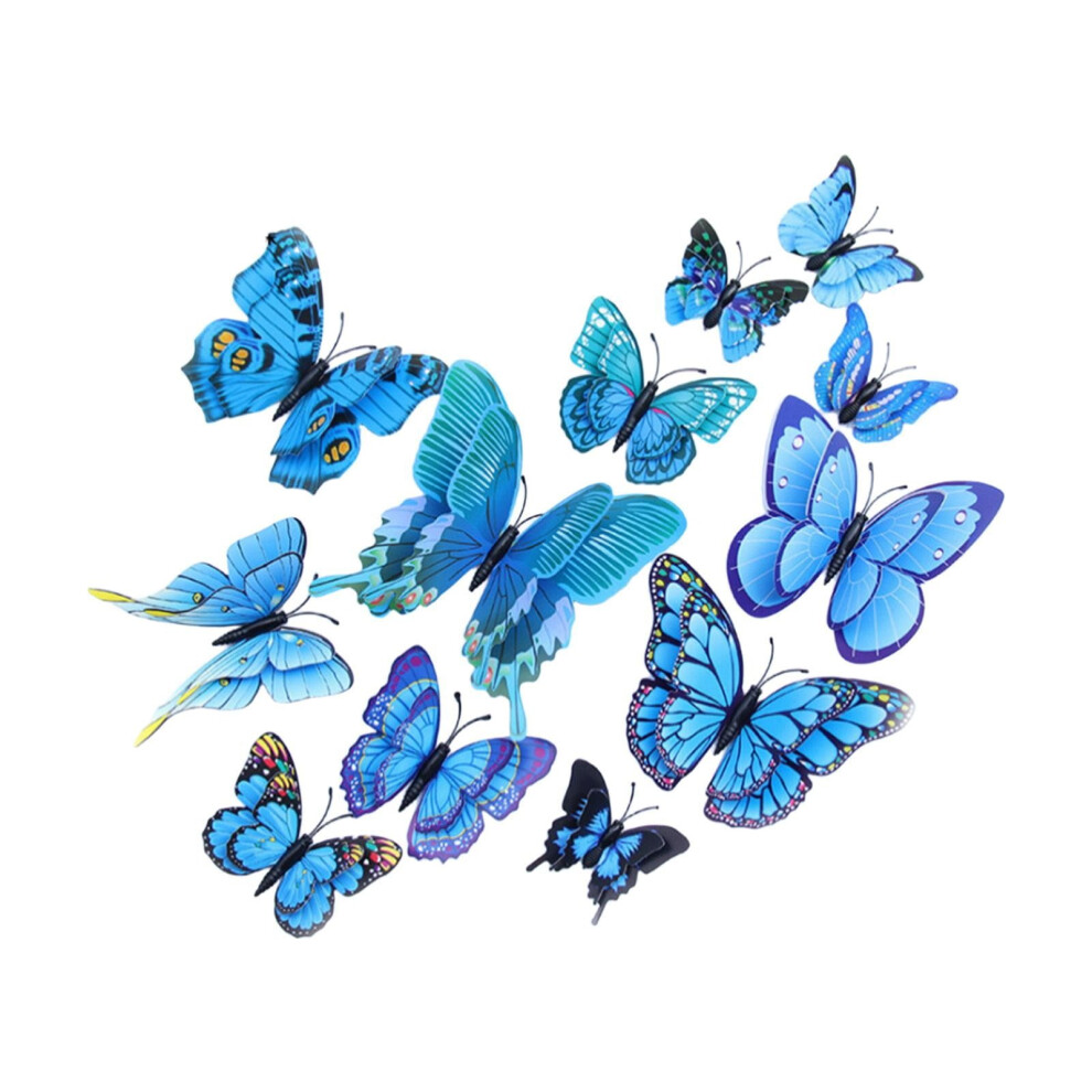 Plastic Butterfly Fridge Magnets 4.72" 12 pcs