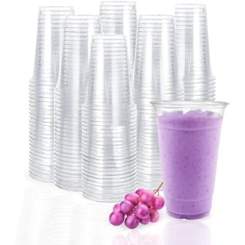 plastic cups [24 oz 100cups],Clear Crystal disposable plastic cups,smoothie cup