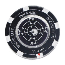 Golf marker with spirit level for putting accuracy