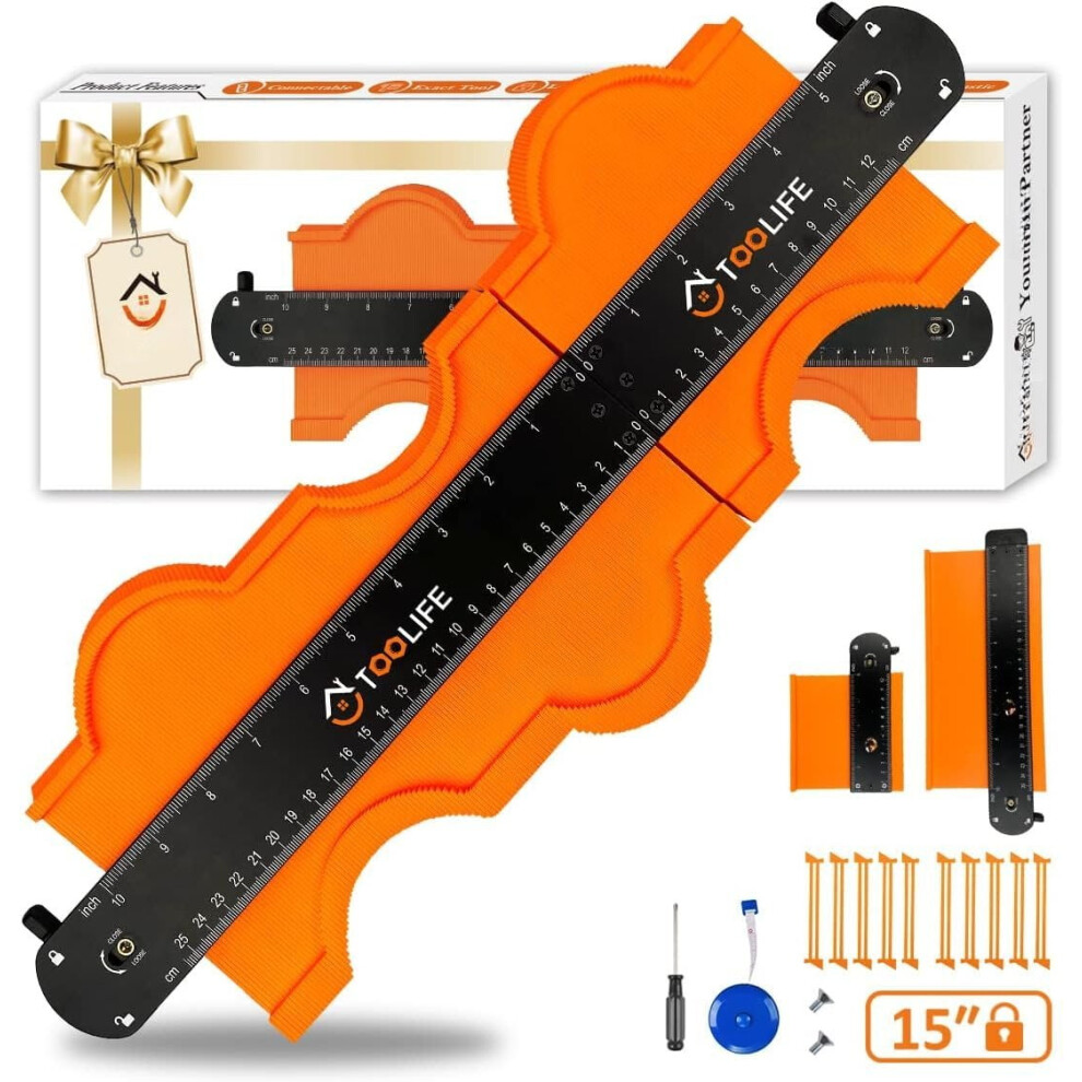 Contour Gauge With Lock Â Compatible With Woodworking, Flooring & Diy; Great Gift For Men, Dad, Husband Â Christmas, Birthday, Anniversary 9496895166951