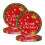 Red Christmas Paper Plates 20 Pack, Disposable Party Tableware with Tree Bell Pattern for Holiday Dinner Decor(B-20PC) 1