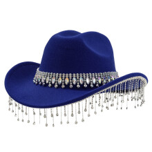 Western cowboyhatt för kvinnor och män med ädelstensfransar