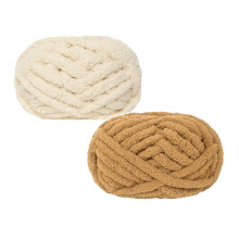 2cm Super Bulky Knitting Yarn, Extra Soft Roving for Arm Knitting & Crochet, Beginner Friendly, 280g/Skein, Christmas Gifts (2PC-H)