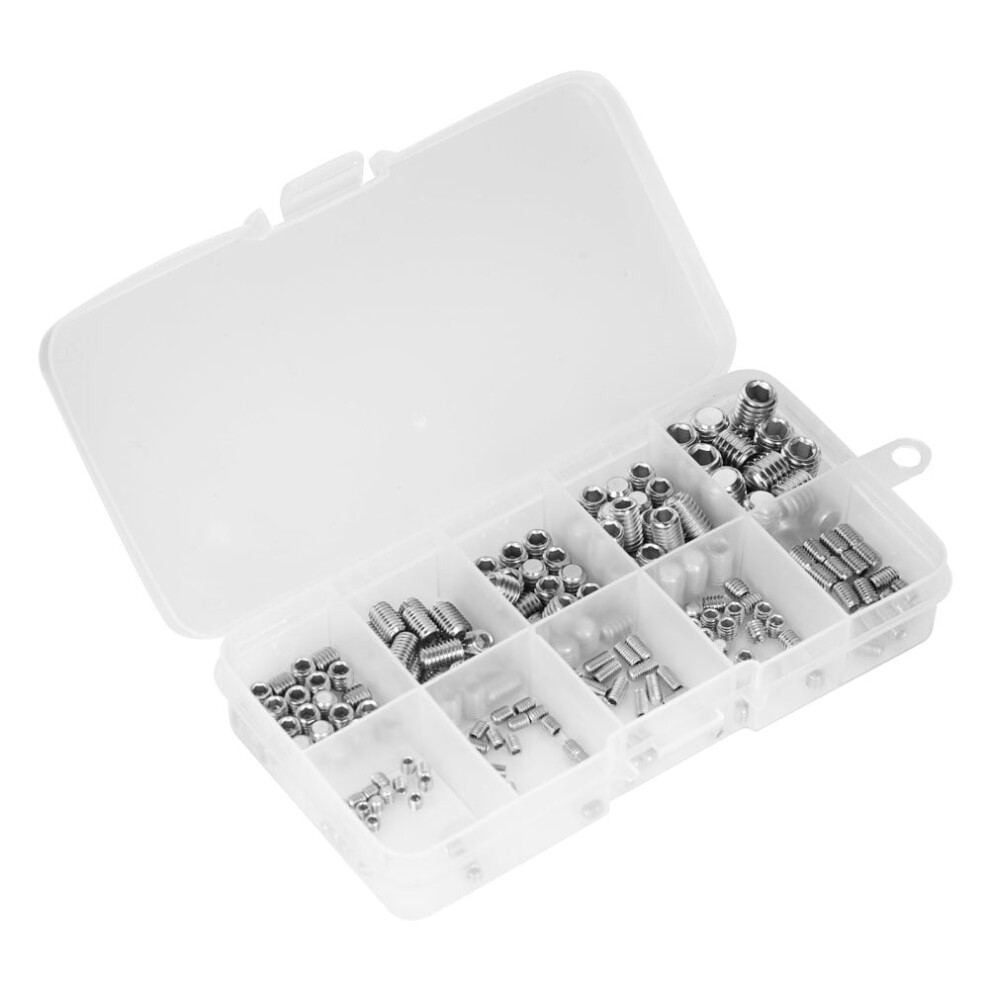 220Pcs Stainless Steel Hex Socket Set Screws, M3,M8 Assortment For Machinery Electronics 9496895170293