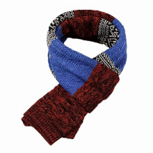 New Winter Men's Scarf Checkered Scarf Keep Warm Casual Knit Neckerchief Patchwork Acrylic Scarf AC086