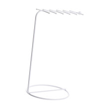 Organizador de collares, soporte para exhibir joyas, estante de almacenamiento portátil, versátil y elegante, color blanco.
