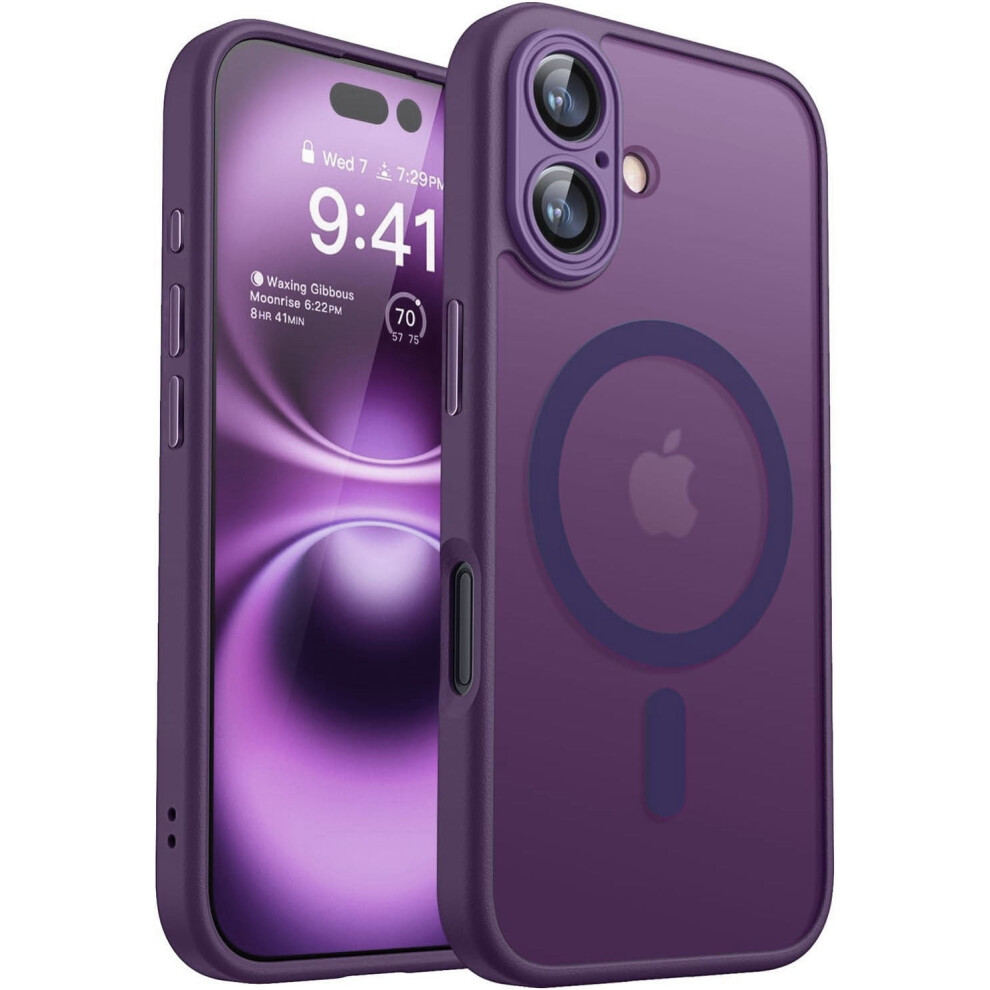 Magnetic Phone 17 Case (Compatible With Magsafe) Â Military-Grade, Anti-Fingerprint, Translucent Matte, 6.3" Purple 9448990595747