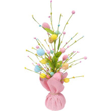 Arbre à œufs de Pâques de 45 cm (18 pouces) avec décorations délicates - Idéal pour la maison, les fêtes, les mariages, les vacances, les