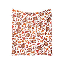 Fall Throw Blanket 60x50" – Autumn Yellow Maple Leaves Flannel Blanket for Couch, Sofa, Bed – Cozy Lightweight Thanksgiving Decor
